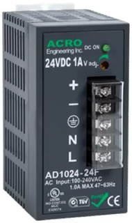 Блок питания NSGate AD1024-12F выход 24W, 12V 2A, на DIN-рейку, стену