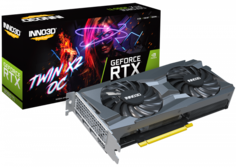Видеокарта PCI-E Inno3D GeForce RTX 3060 Ti TWIN X2 OC LHR (N306T2-08D6X-119032DH) 8GB GDDR6 256bit 3*DP HDMI