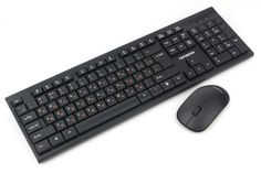 Клавиатура и мышь Garnizon GKS-150 черные, 2,4 ГГц, 104 кл, 4кн, 1000 DPI Гарнизон