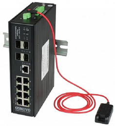 Коммутатор промышленный OSNOVO SW-80804/ILS(port 90W,300W) управляемый (L2+) HiPoE Gigabit Ethernet на 8GE PoE + 4 GE SFP порта с функцией мониторинга