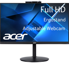 Монитор 23,8" Acer CB242YDbmiprcx IPS, 1920x1080, 75Hz, 178°/178°, 1 ms, 250nits, VGA, HDMI , DP, cam, audio In/out, 2Wx2, FreeSync, HAS, black matte