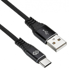Кабель интерфейсный Digma 1080448 USB (m)-USB Type-C (m) 1.2м черный