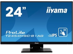 Монитор 23,8" Iiyama ProLite T2454MSC-B1AG 1920x1080, 4 мс, 250 кд/м2, 5000000:1, 178°/178°, Touch, IPS, HDMI, VGA (D-Sub), USB Type A x2, USB Type B,