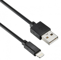 Кабель интерфейсный Digma 1084553 USB (m)-Lightning (m) 1.2м черный