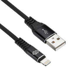 Кабель интерфейсный Digma 1080254 USB (m)-Lightning (m) 1.2м черный