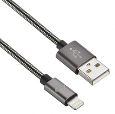 Кабель интерфейсный Digma 1080347 USB (m)-Lightning (m) 1.2м черный