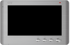 Видеодомофон CTV CTV-M1704 SE со сменными передними панелями, с кнопочным управлением, встроенный автоответчик, встроенный источник питания, серебро