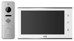 Комплект CTV CTV-DP4705AHD панель CTV-D400FHD, монитор CTV-M4705AHD Full HD, с экраном 7", Hands free, детектор движения, панель из стекла с сенсорным