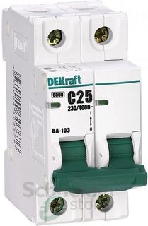 Автоматический выключатель DEKraft 12078DEK ВА-103 - 2P, тип хар-ки C, 40 А, 230 В AC, 6кА