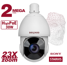 Видеокамера IP Beward SV2017-R23 2 Мп, 1/2.8" КМОП SONY Starvis, купольная скоростная 0.5-240°/сек,