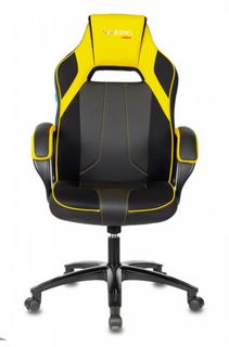 Кресло Бюрократ VIKING 2 AERO YELLOW цвет черный/желтый, искусст.кожа/ткань, крестовина пластик