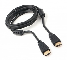 Кабель интерфейсный HDMI Cablexpert CCF2-HDMI4-6 1,8м, v2.0, 19M/19M, черный, позол.разъемы, экран, 2 ферр кольца