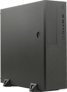 Корпус mATX Powerman EL555BK черный, без БП, 2*USB 3.0, 2*USB 2.0, audio