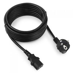 Кабель питания Cabeus PC-186-VDE-1.0-3M компьютера (Schuko+C13) (3x1.0), 3 м