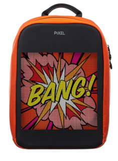 Рюкзак PIXEL PXMAXOR01 MAX Orange оранжевый (LED-экран 25*25 px, 16,5 млн цветов, 20 л., полиэстер)