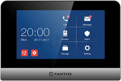 Видеодомофон Tantos EasyMon-WiFi 7“ сенсорный экран, micro SD карты, запись фото, поддержка 4-х проводных панелей, Wi-Fi модуль (iOS/Android), запись