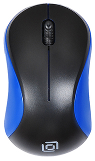 Мышь Oklick 605SW 384109 черный/синий оптическая (1200dpi) беспроводная USB для ноутбука (3but)