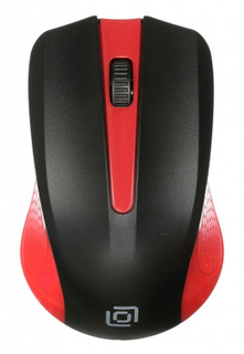 Мышь Oklick 485MW 997828 черный/красный оптическая (1000dpi) беспроводная USB для ноутбука (3but)