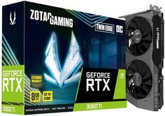 Видеокарта PCI-E Zotac GeForce RTX 3060 Ti Twin Edge OC LHR (ZT-A30610H-10MLHR) 8GB GDDR6 256bit 8nm 1410/14000MHz HDMI/3*DP RTL