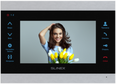 Видеодомофон Slinex SL-07M (Silver+Black) цветной, настенный, 7" цветной TFT LCD дисплей 16:9, разрешение экрана 800х480