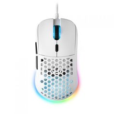 Мышь Sharkoon LIGHT2 180 белая, PixArt PMW 3360, Omron, 6 кнопок, 12000 dpi, USB, RGB подсветка