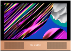 Видеодомофон Slinex Sonik 10 (Black+Pink Gold) цветной, настенный, 10" сенсорный IPS TFT LCD дисплей 16:9, разрешение экрана 1024х600