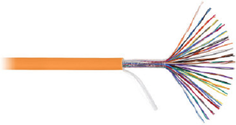 Кабель витая пара U/UTP 5 кат. 50 пар NIKOLAN NKL 6115C-OR 24AWG(0.50 мм), медь, одножильный (solid), внутренний, LSZH, нг(A)-HFLTx, оранжевый, уп/500