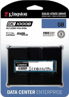 Накопитель SSD M.2 2280 Kingston SEDC1000BM8/960G DC1000B, for Enterprise, 960GB, PCIe NVMe 3.0 x4, 925/3400MB/s, 3D TLC