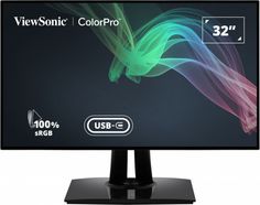 Монитор 32" Viewsonic VP3268A-4K 3840x2160(UHD 4K) IPS, nonGLARE, 350cd/m2, H178°/V178°, 1300:1, 2M:1, 1,07 миллиардов цветов, 5ms, 2*HDMI, DP, USB-Hu