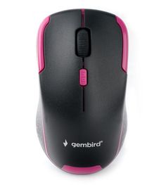 Мышь Wireless Gembird MUSW-415 2.4ГГц, 3 кн + колесо,1600DPI чёрно-розовый