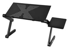 Столик для ноутбуков Buro BU-804 столешница, металл, черный, 48x26см