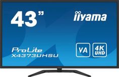 Монитор 42,5" Iiyama ProLite X4373UHSU-1 3840x2160, VA, nonGLARE, 400cd/m2, 178°/178°, 4000:1, 80M:1, 3ms, 2xHDMI, DP, USB-Hub, Tilt, speakers, black