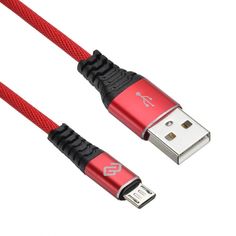 Кабель интерфейсный Digma 1080371 USB (m)-micro USB (m) 1.2м красный