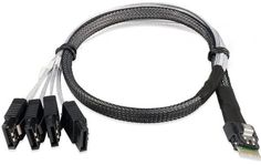 Кабель Supermicro CBL-SAST-1275-100 mSAS HD SFF-8643 - SlimlineSAS x4 SFF-8654, 0.75m