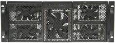 Корпус серверный 4U Procase RE411-D0H17-FE-65 черный, без БП, 17*3.5", 2*USB 3.0, EATX 12"x13"