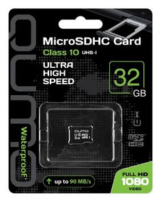 Карта памяти 32GB Qumo QM32GMICSDHC10U1NA microSDHC Class 10 UHS-I без адаптера