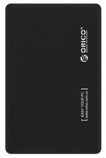 Контейнер Orico 2588US3-BK для HDD/SSD 2,5". Материал корпуса ABS пастик (огнестойкий) (черный)