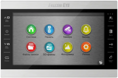 Видеодомофон Falcon Eye Atlas Plus HD (Black) XL MHD c поддержкой 1080P адаптированный для работы с цифровыми подъездными домофонами: дисплей 10" TFT;