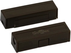 Датчик Smartec ST-DM124NC-BR магнитоконтактный, НЗ, коричневый, накладной для деревянных дверей, зазор 25 мм