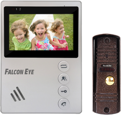 Комплект Falcon Eye KIT- Vista видеодомофон: дисплей 4" TFT + Вызывная видеопанель: накладная, 4х проводная, с ИК подветкой