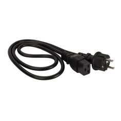Кабель питания Lanmaster LAN-PP19/SH-5.0-BK C19-Schuko прямая, 3х1.5, 220В, 16А, черный, 5 метров