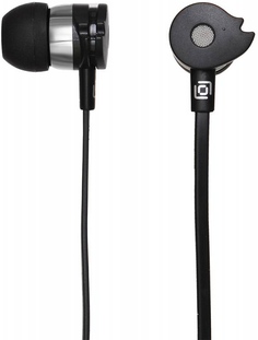 Наушники с микрофоном Oklick HS-S-210 вкладыши 1.2м черный проводные в ушной раковине (D1)