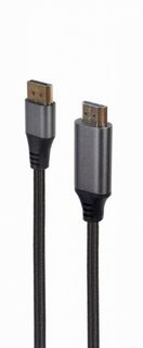 Кабель интерфейсный DisplayPort-HDMI Cablexpert CC-DP-HDMI-4K-6 4K, 1.8м, 20M/19M, черный, экран, пакет