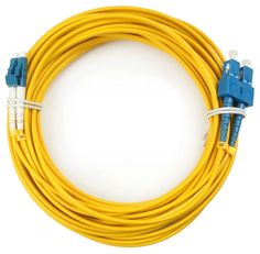 Кабель патч-корд волоконно-оптический Cabeus FOP(d)-9-LC-SC-20m duplex LC-SC 9/125 sm 20м LSZH