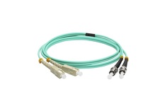 Кабель патч-корд волоконно-оптический Lanmaster LAN-2SC-2ST/OM3-1.0 дуплексный, SC/PC-ST/PC, OM3, LSZH, 1.0 м