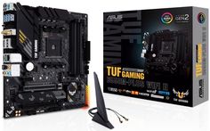 Материнская плата mATX ASUS TUF GAMING B550M-PLUS WIFI II AM4, B550, 4*DDR4, HDMI, DP, 4*SATA 6Gb/s, RAID, 2*M.2, Audio, 2,5Glan, 5*USB 3.2, USB Type