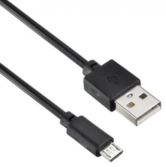 Кабель интерфейсный Digma MicroUSB-1.2m-BLK micro USB (m) - USB (m), 1.2м, 2A, черный (1084555)