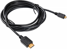 Кабель интерфейсный Buro microHDMI-3m HDMI (m) - Micro HDMI (m) , ver 1.4, 3м, черный (817228)