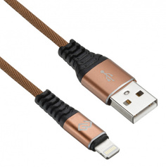 Кабель интерфейсный Digma 1080249 USB (m)-Lightning (m) 1.2м коричневый