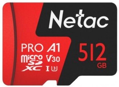 Карта памяти MicroSDXC 512GB Netac NT02P500PRO-512G-S P500 Extreme Pro V30/A1/C10 up to 100MB/s
